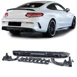Geschikt voor Mercedes C Klasse C205 Coupe C63 AMG Look diffuser met 4 x Zwart uitlaat Design Geschikt voor Mercedes C Klasse C205 Coupe C63 AMG Look diffuser met 4 x Zwart uitlaat Design