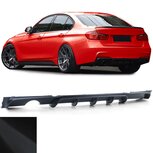 Bmw 3 serie F30 M Pakket Achterbumper Diffuser Mat Zwart Enkele Uitlaat Uitsparing Bmw 3 serie F30 M Pakket Achterbumper Diffuser Mat Zwart Enkele Uitlaat Uitsparing