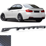 Bmw 3 serie F30 M Pakket Achterbumper Carbon Look Zwart Dubbele Uitlaat Uitsparing M Performance Look Bmw 3 serie F30 M Pakket Achterbumper Carbon Look Zwart Dubbele Uitlaat Uitsparing M Performance Look