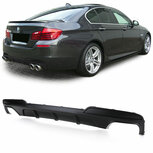Bmw 5 serie F10 M Pakket Diffuser Mat Zwart Dubbele Uitlaat Uitsparing M Performance Look Bmw 5 serie F10 M Pakket Diffuser Mat Zwart Dubbele Uitlaat Uitsparing M Performance Look