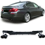 Bmw 5 Serie F10 535i Uitlaat Ombouw Set Naar 550i Ronde Zwarte Uitlaat Sierstukken En Glans Zwart Diffuser Bmw 5 Serie F10 535i Uitlaat Ombouw Set Naar 550i Ronde Zwarte Uitlaat Sierstukken En Glans Zwart Diffuser