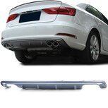 Audi A3 8V Limousine Cabriolet S Line look Diffuser Sport Valance Spoiler 2 x uitlaat uitsparing S3 Audi A3 8V Limousine Cabriolet S Line look Diffuser Sport Valance Spoiler 2 x uitlaat uitsparing S3
