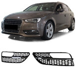 Audi A3 8V 2012 t/m 2016 Honingraat Grill Afdekkap Mistlampen Chrome Strip Glans Zwart Audi A3 8V 2012 t/m 2016 Honingraat Grill Afdekkap Mistlampen Chrome Strip Glans Zwart