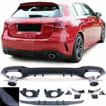 Mercedes A Klasse W177 A35 AMG Look Chrome Uitlaat Sport Diffuser Hoogglans Mercedes A Klasse W177 A35 AMG Look Chrome Uitlaat Sport Diffuser Hoogglans
