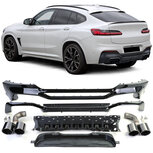 Bmw X4 G02 M Pack Uitlaat Sport Diffuser Hoogglans Zwart Performance Look Vanaf 2018 Bmw X4 G02 M Pack Uitlaat Sport Diffuser Hoogglans Zwart Performance Look Vanaf 2018