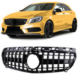 Mercedes A Klasse W176 Sport Grill Hoogglans Zwart Panamericana 2012 t/m 2015 Mercedes A Klasse W176 Sport Grill Hoogglans Zwart Panamericana 2012 t/m 2015