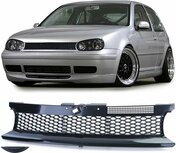 Volkswagen Golf 4 Embleemloze Honingraat Sport Grill Zwart Gti R20 R Line Look Volkswagen Golf 4 Embleemloze Honingraat Sport Grill Zwart Gti R20 R Line Look