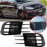 Volkswagen Golf 6 GTI / GTD Hoogglans Zwarte Mistlamp Grill Bumper Behuizing Canard Volkswagen Golf 6 GTI / GTD Hoogglans Zwarte Mistlamp Grill Bumper Behuizing Canard