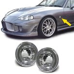 Mazda MX5 NA NB NBFL 1990 t/m 2005 Knipperlichten Zijscherm helder glas chrome Mazda MX5 NA NB NBFL 1990 t/m 2005 Knipperlichten Zijscherm helder glas chrome