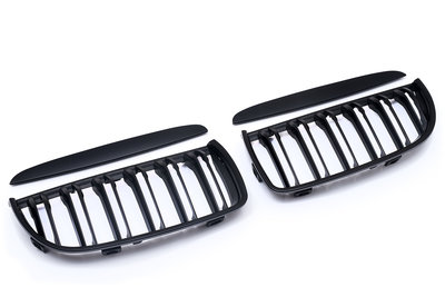 Passend Voor Bmw 3-serie E90 E91 Grill Nieren Mat Zwart Dubbele Spijl 05 t/m 09 