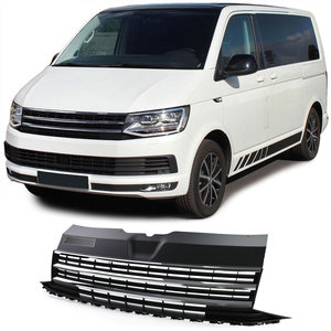 Sport Grill Zwart / Chrome Embleemloos Geschikt Voor Volkswagen Transporter Multivan T6 GP 