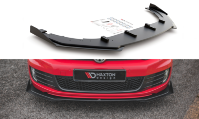 Maxton Design Racing  Durability V.3 + Flaps Voorspoiler Spoiler Racing Splitter Geschikt Voor Volkswagen Golf 6 GTI 
