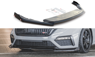 Maxton Design Skoda Octavia RS MK4 Voorspoiler Spoiler Splitter Versie 2