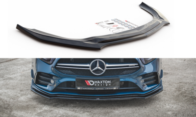 Maxton Design Mercedes A Klasse A35 AMG / AMG Line W177 Voorspoiler Spoiler Splitter Versie 2