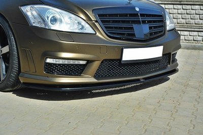 Maxton Design Mercedes S Klasse W221 AMG Voorspoiler Spoiler Splitter Versie 1