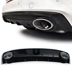 Geschikt voor Audi A4 B8 Facelift 2011 t/ 2015 RS4 Look diffuser met 2 x uitlaat Design 