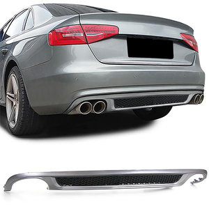 Sport Valance Spoiler 2 x uitlaat uitsparing S4 Geschikt Voor Audi A4 B8 Limousine Avant S Line look diffuser 