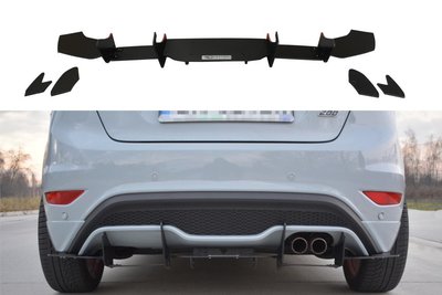 Maxton Design Ford Fiesta MK7 Facelift Racing Centre Rear Splitter Versie 2