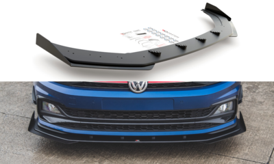 Maxton Design Voorspoiler Spoiler Racing Splitter Racing  Durability + Flaps Geschikt Voor Volkswagen Polo 6 GTI 