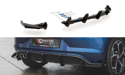 Maxton Design Racing Durability Rear Diffuser With Flaps Geschikt Voor Volkswagen Polo 6 GTI 