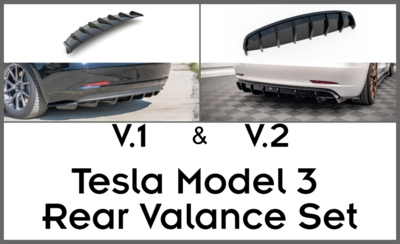  Maxton Design Tesla Model 3 Spoiler Rear Centre Diffuser Set van 2