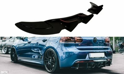 Maxton Design  Rear Side Splitters  Geschikt Voor Volkswagen Golf 6 R20
