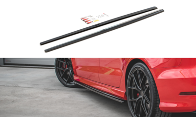 Maxton Design Audi S3 / A3 S Line 8V Facelift Sedan / Cabrio Sideskirt Diffuser Versie 1