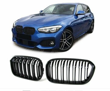 Passend Voor Bmw 1 Serie F20 F21 LCI M1 Sport Nieren / Grill  Hoogglans Zwart Facelift