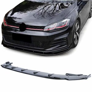 Volkswagen Golf 7 GTI GTD Spoiler Voorspoiler Splitter Lip Hoogglans Zwart