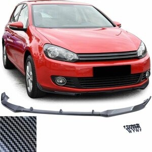 Volkswagen Golf 6 Spoiler Voorspoiler Splitter Lip Carbon Look