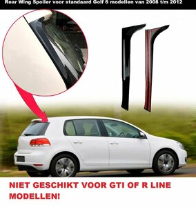 Achterraam Spoiler Wings Achterruit Spoiler GTI Look  Geschikt Voor Volkswagen Golf 6 
