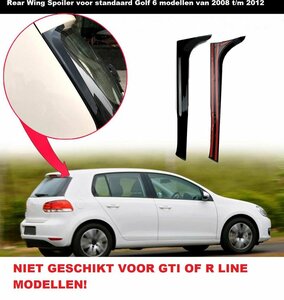 Volkswagen Golf 6 GTI Look Achterraam Spoiler Wings Achterruit Spoiler