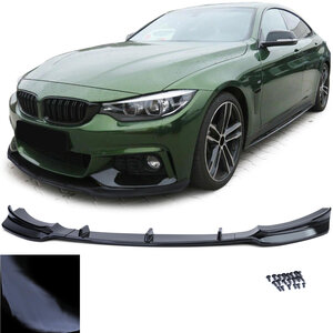 Passend Voor Bmw 4 Serie F32 F33 F36 Gran Coupe M Pakket Spoiler Voorspoiler Splitter Lip Hoogglans Zwart
