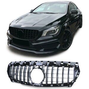 Mercedes CLA C117 Vanaf 2013 t/m 2019 Sport Grill Hoogglans Zwart Amg GT Look Panamerica