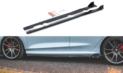 Maxton Design Ford Fiesta MK8 ST / ST Line Sideskirt Diffuser + Flaps