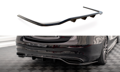 Maxton Design Mercedes S Klasse AMG Line W223 Splitter Rear Centre Diffuser Vertical Bar Versie 1