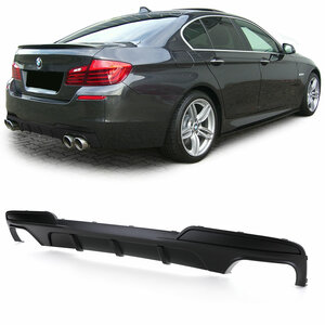 Bmw 5 serie F10 M Pakket Diffuser Mat Zwart Dubbele Uitlaat Uitsparing M Performance Look