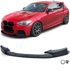 Bmw 1 Serie F20 F21 2012 t/m 2015 M Pakket Splitter Spoiler Voorspoiler MAT Zwart