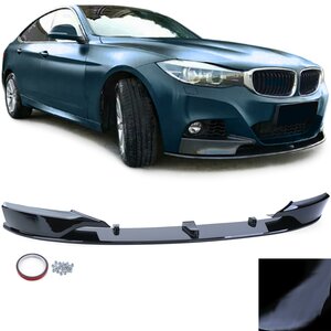 Passend Voor Bmw 3 Serie F34 GT M Pakket Splitter Spoiler Voorspoiler Hoogglans Zwart