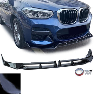 Passend Voor Bmw X3 G01 M Pack Spoiler Voorspoiler Splitter Lip Hoogglans Zwart