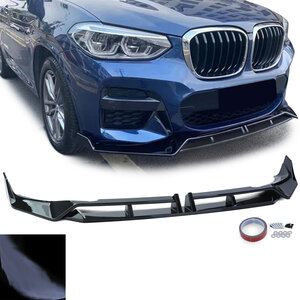 Bmw X3 G01 M Pack Spoiler Voorspoiler Splitter Lip Hoogglans Zwart