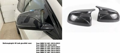 Bmw X3 G01 IX3 X4 G02 X5 G05 X6 G06 X7 G07 G08  Carbon Look Wing Spiegel Spiegelkappen 