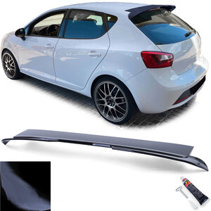 Seat Ibiza 6J 6P 5 DEURS Dakspoiler Extention Lip Styling Dak Spoiler Hoogglans Zwart