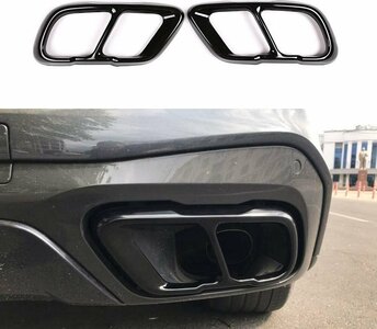 Bmw X5 G05 X7 G07 Zwart Black uitlaat trim Dubbel Frame