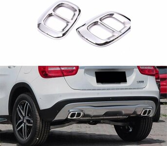 Passend Voor Mercedes GLA X115 AMG Look Chrome uitlaat trim tip