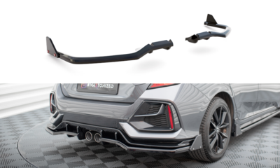 Maxton Design Honda Civic MK10 Sport Rear Centre Diffuser Vertical Bar Versie 1 + Flaps