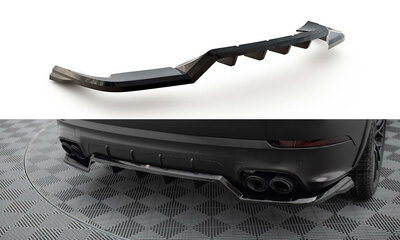 Maxton Design Porsche Cayenne Sport Design MK3 Rear Centre Diffuser Vertical Bar Versie 1