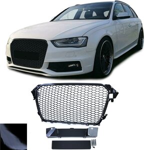 Sport Grill Zonder Embleem Glans Zwart Honingraat Geschikt Voor Audi A4 B8 11 t/m 15 Facelift 