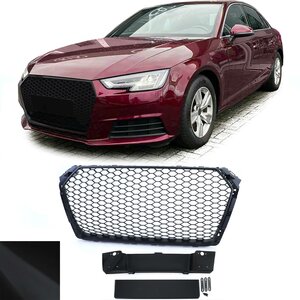Sport Grill Zonder Embleem Glans Zwart Honingraat Geschikt Voor Audi A4 B9 15 t/m 19 