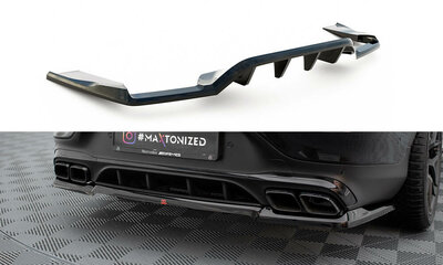 Maxton Design Mercedes AMG GLC 63 Coupe C253 Facelift Rear Centre Diffuser Vertical Bar Versie 1